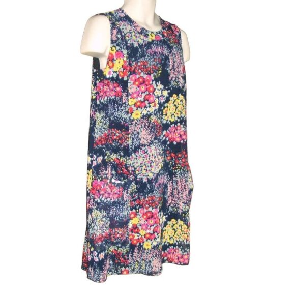 GREY JASON WU Dress, 6, Shift, Multicolor Floral, Sleeveless, Back Zip - Picture 3 of 11